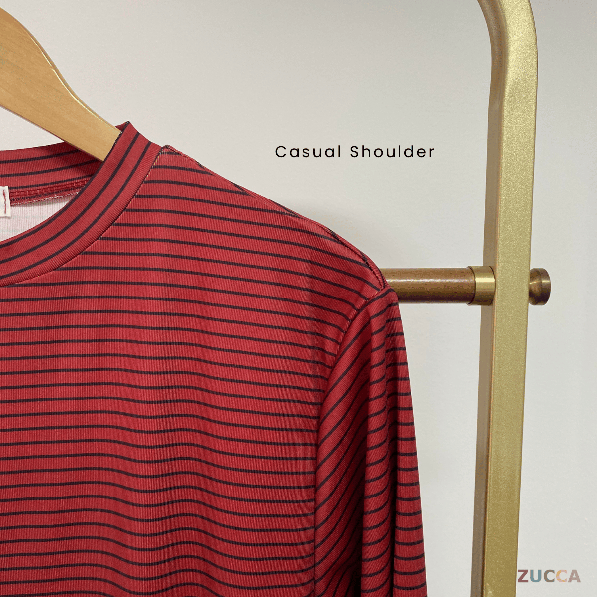 ZUCCA NAOMI PRINTED STRIPE BLOUSE - DM292 BAJU WANITA