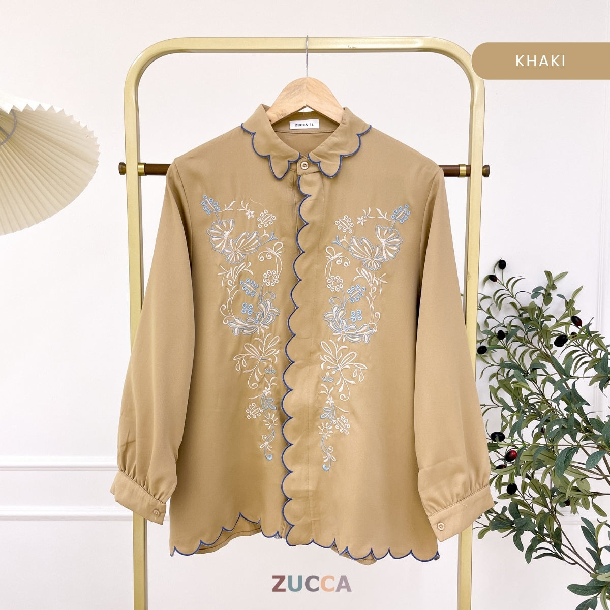 ZUCCA SELENA PASTEL EMBROIDERED BLOUSE - DM295