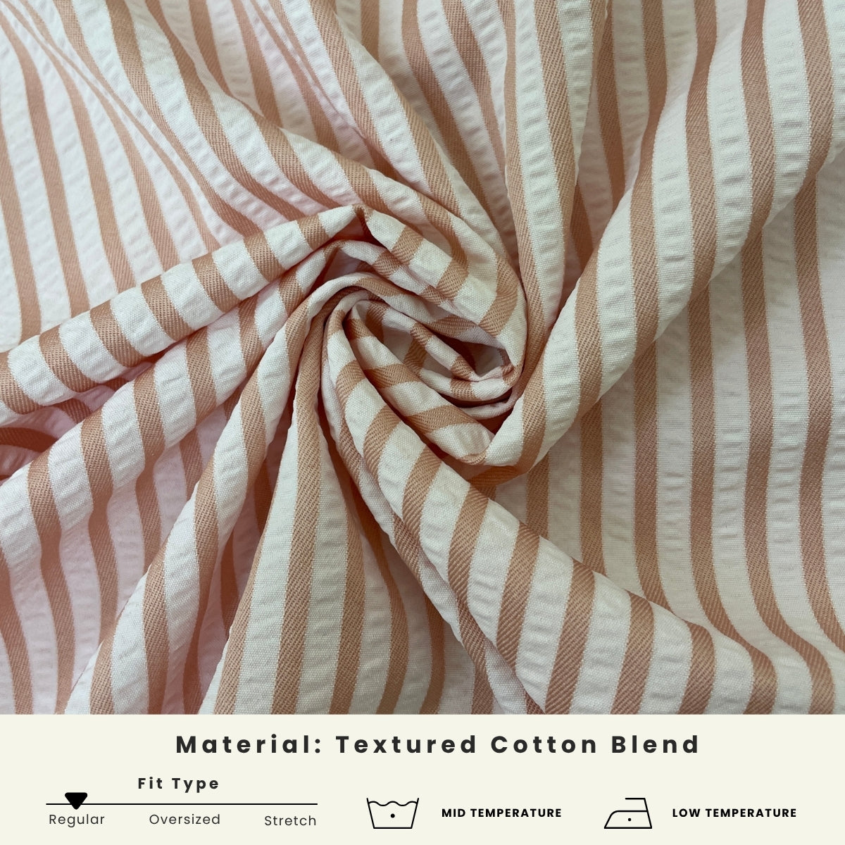 ZUCCA ELVIANA STRIPE TEXTURED BLOUSE-DM300