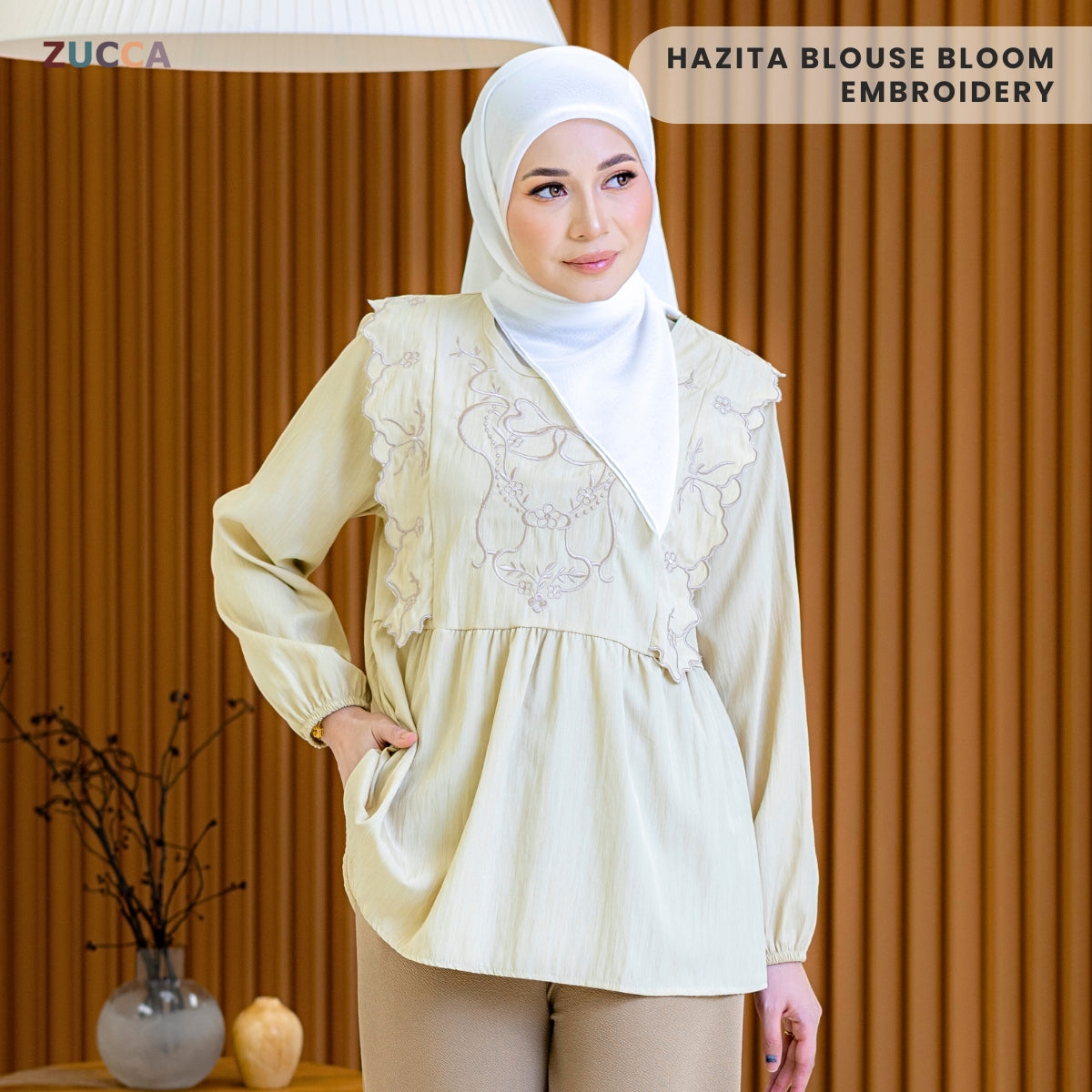 ZUCCA HAZITA BLOUSE BLOOM EMBROIDERY - DM302