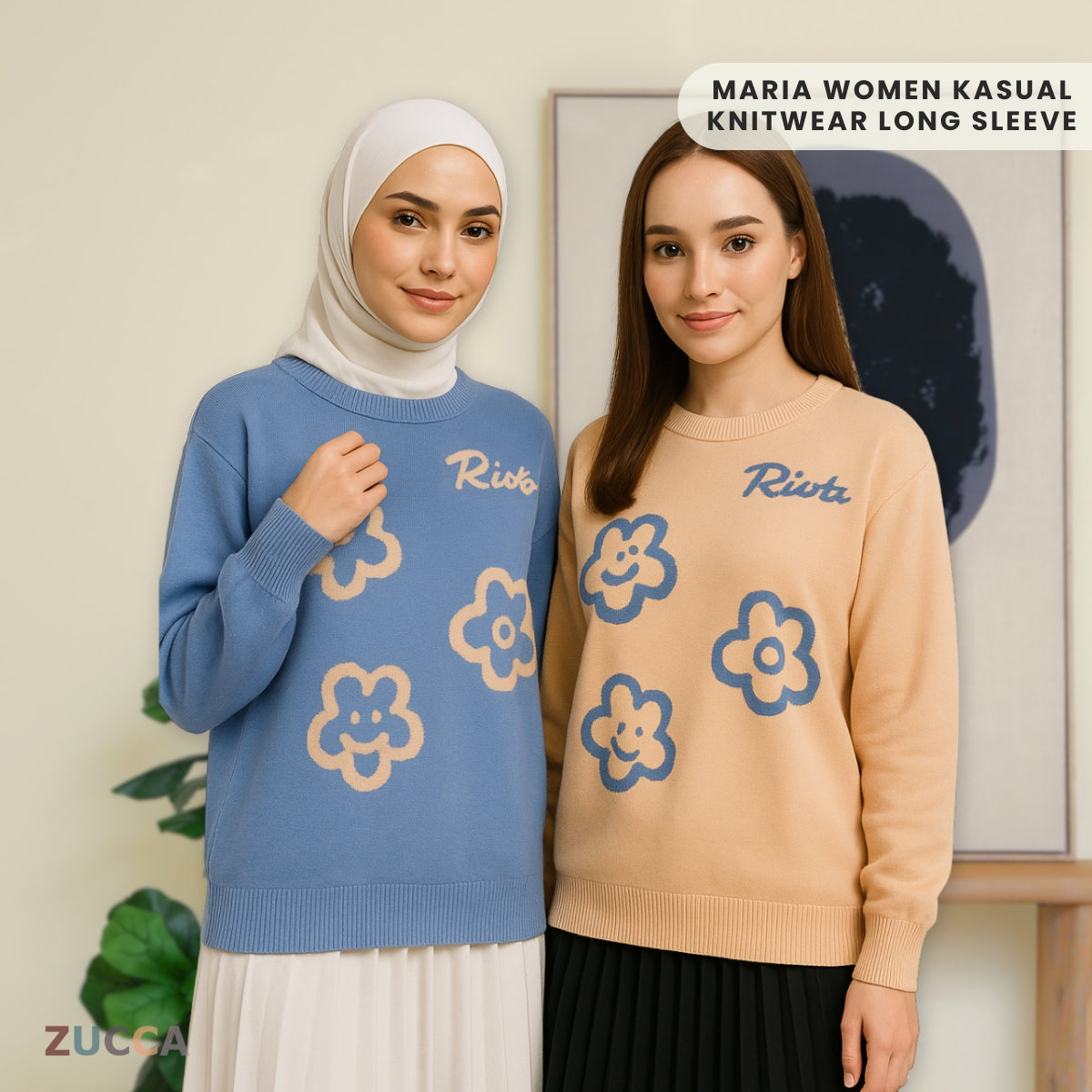 ZUCCA MARIA PEREMPUAN KASUAL KINTWEAR LONG SLEEVE -  DM309