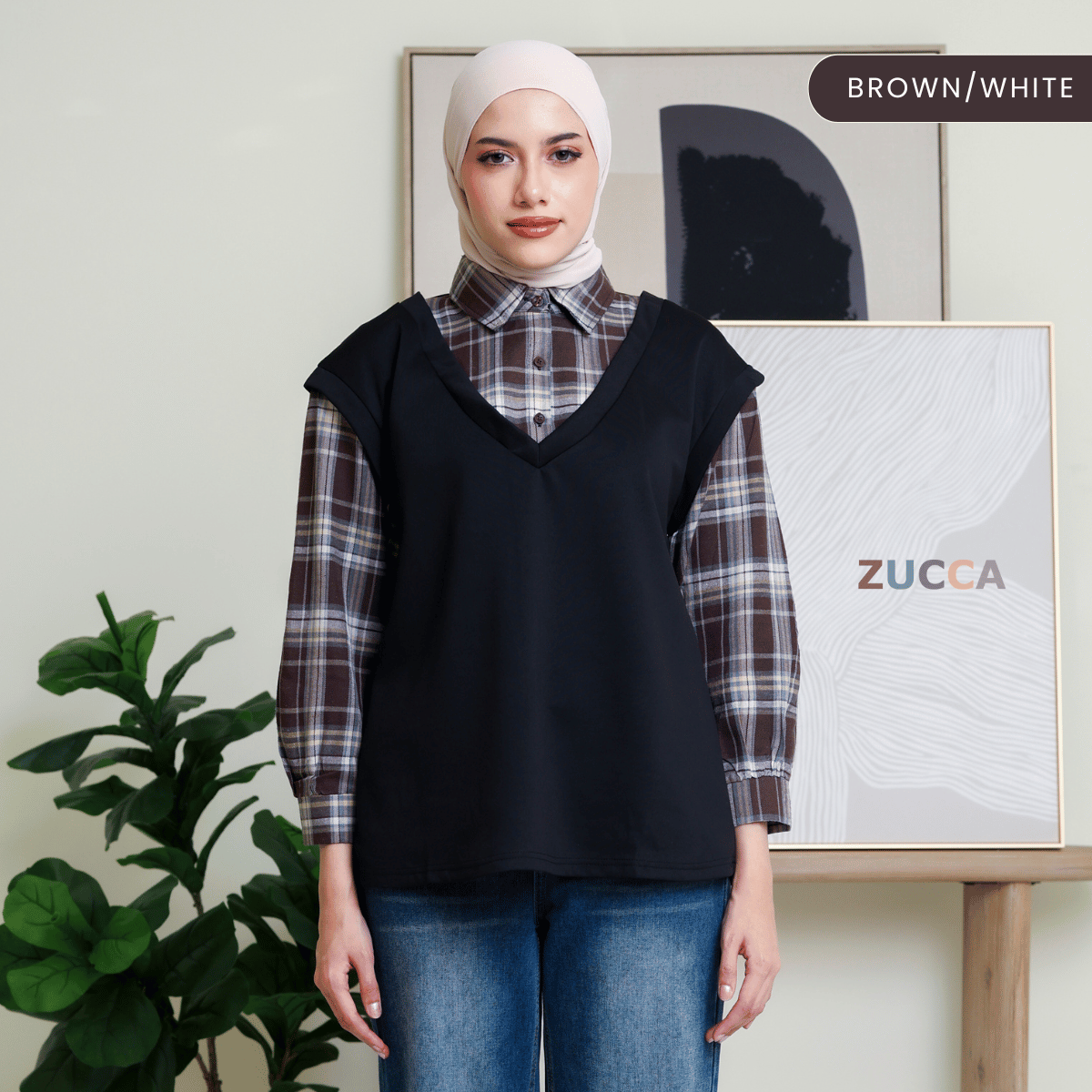ZUCCA HALEEN WOMEN KASUAL BLOUSE KOREAN STYLE -DM312