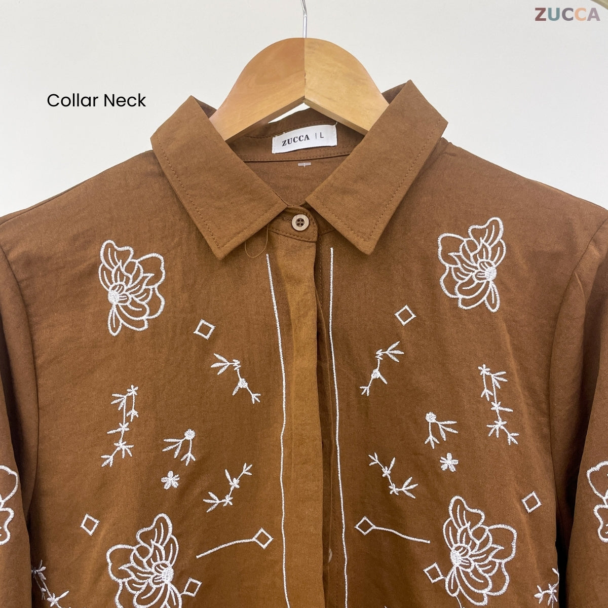 ZUCCA MARIANI KASUAL WOMEN EMBROIDERED STITCH BLOUSE - DM313