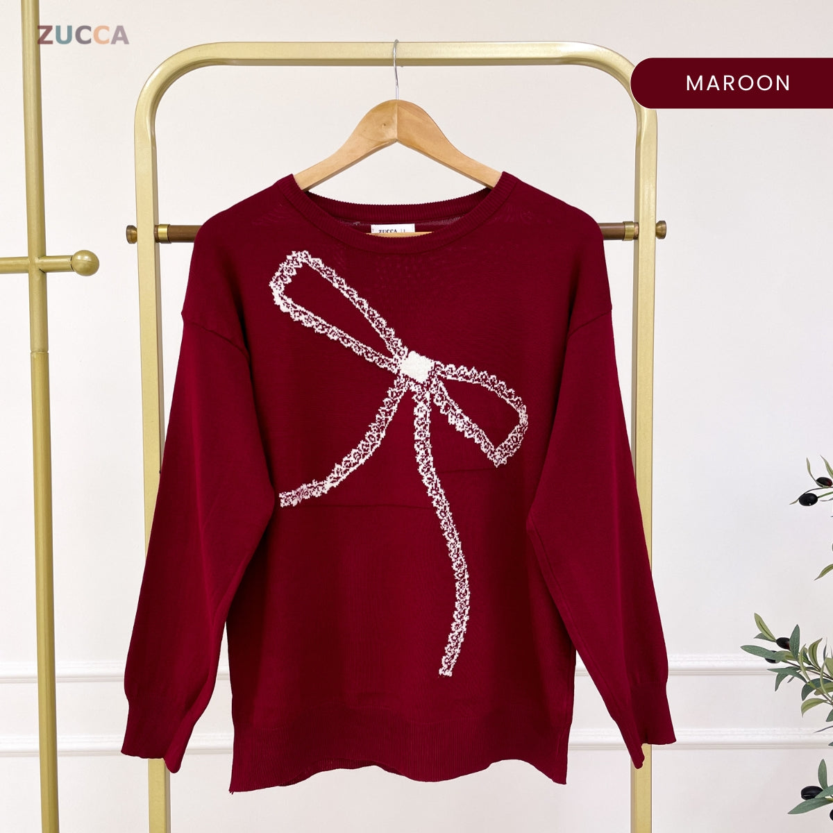 ZUCCA ZOEY PEREMPUAN KASUAL KNITWEAR LONG SLEEVE - DM318