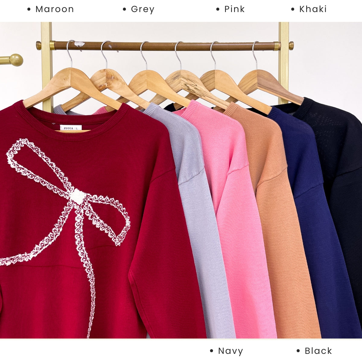 ZUCCA ZOEY PEREMPUAN KASUAL KNITWEAR LONG SLEEVE - DM318
