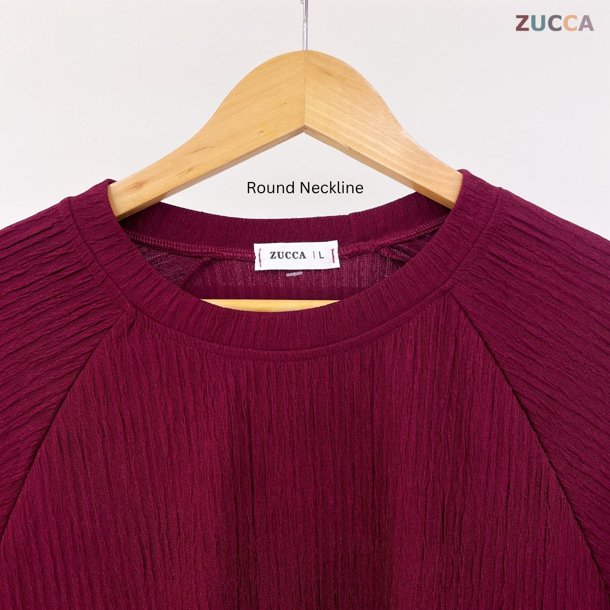 ZUCCA ARIYA KASUAL PLEATED BLOUSE LONG SLEEVE - DM319