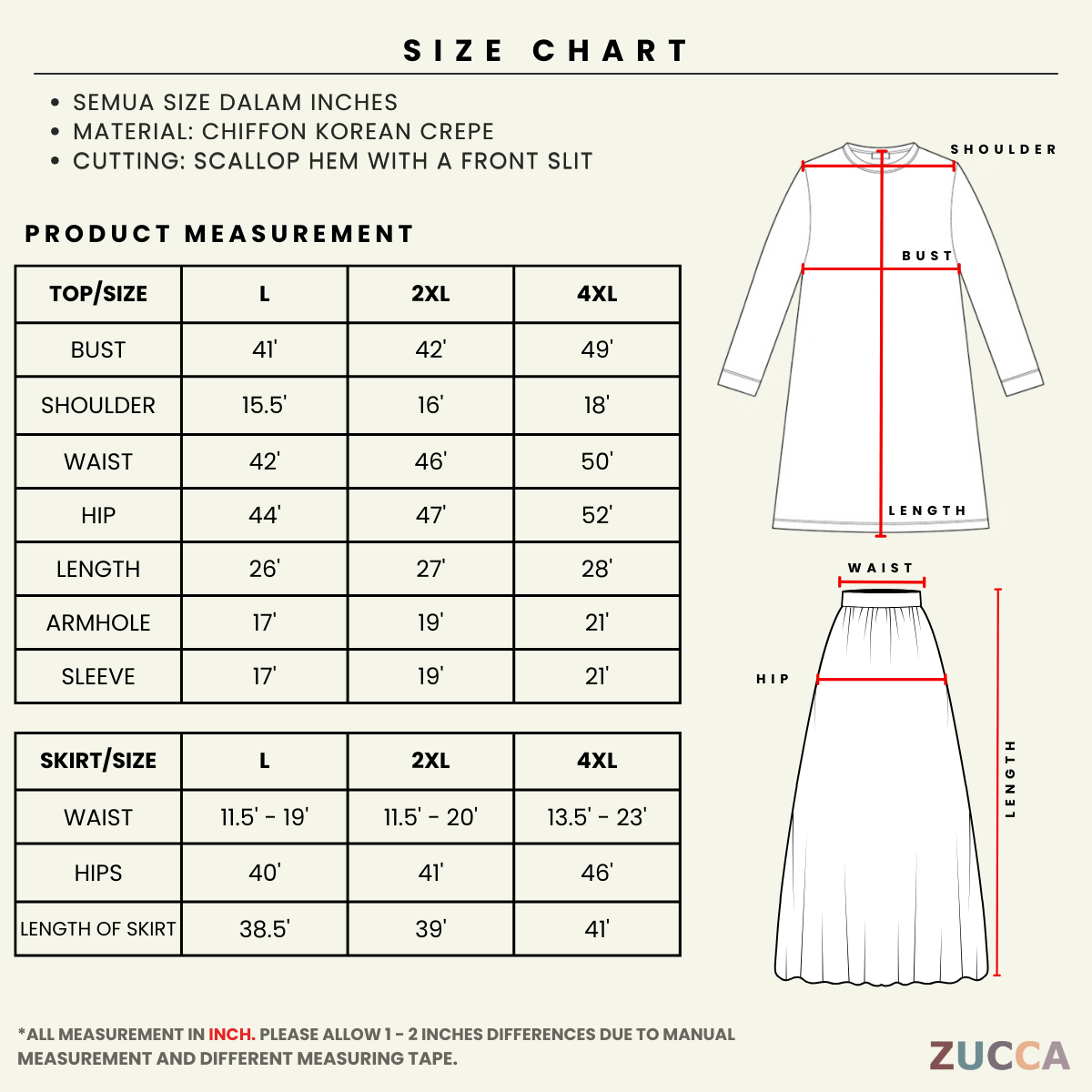 ZUCCA GINAH KURUNG KEDAH MODERN EMBROIDERED - DMRAYA003