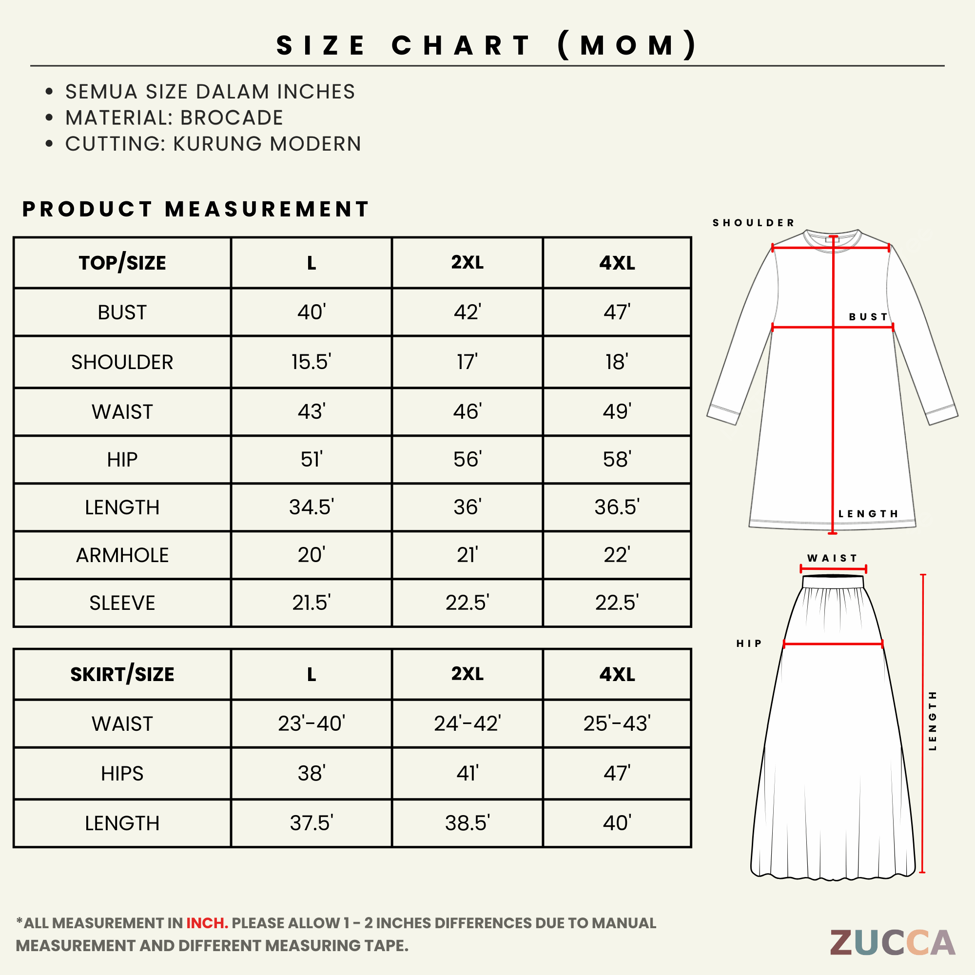 [JOM RAYA 2025] ZUCCA [MOM] NAZRINA FLORAL KURUNG MODERN IBU  - DMRAYA006