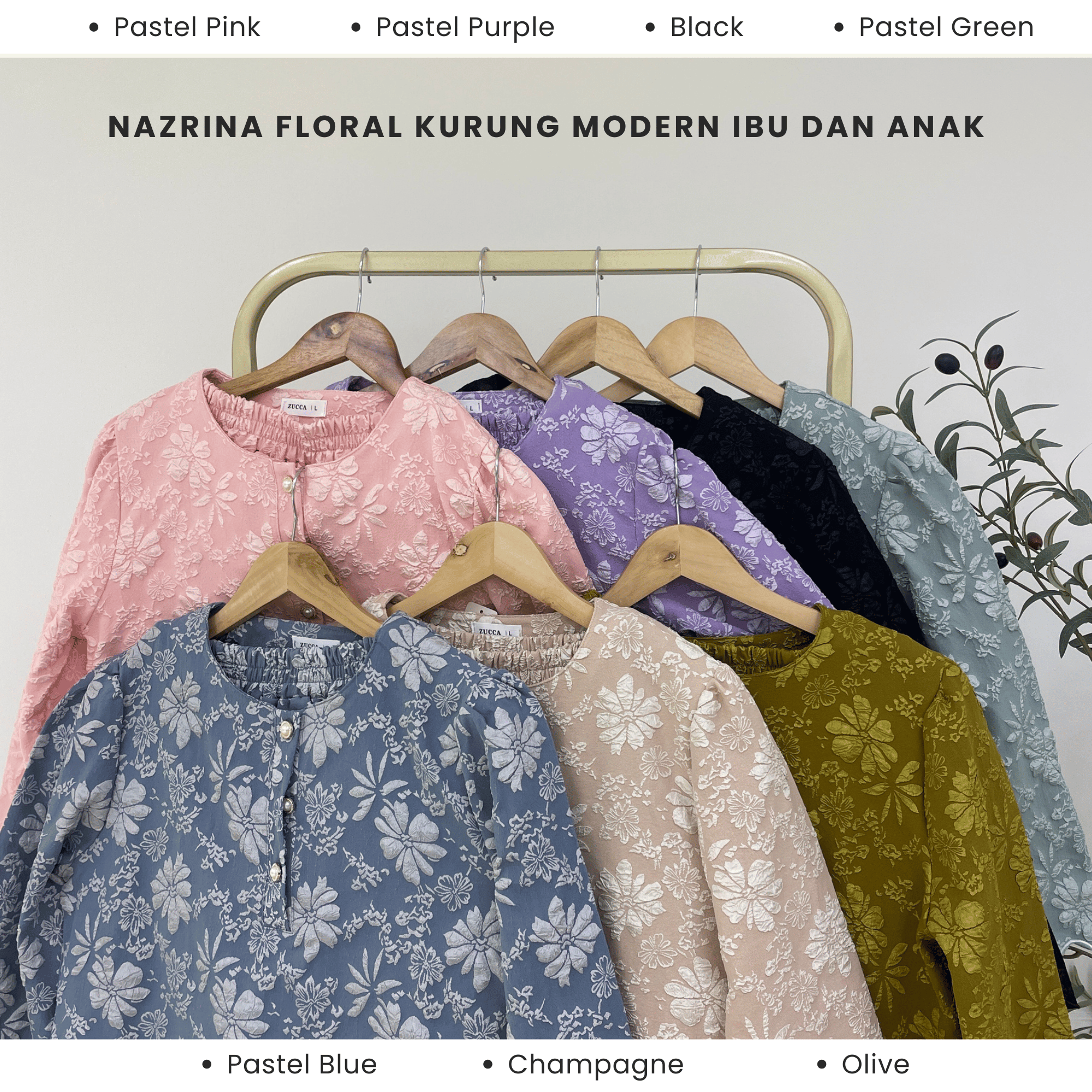 [JOM RAYA 2025] ZUCCA [KIDS] NAZRINA FLORAL KURUNG MODERN ANAK- DMRAYA006A