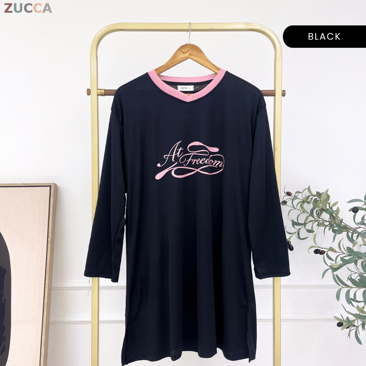 ZUCCA RAYNA WOMEN KASUAL SHIRT V-NECK - DMS1002