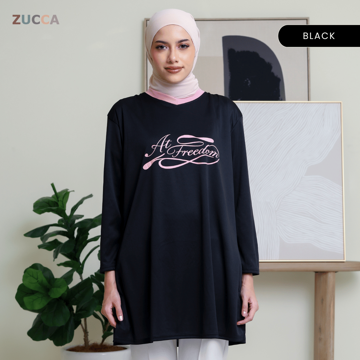 ZUCCA RAYNA WOMEN KASUAL SHIRT V-NECK - DMS1002