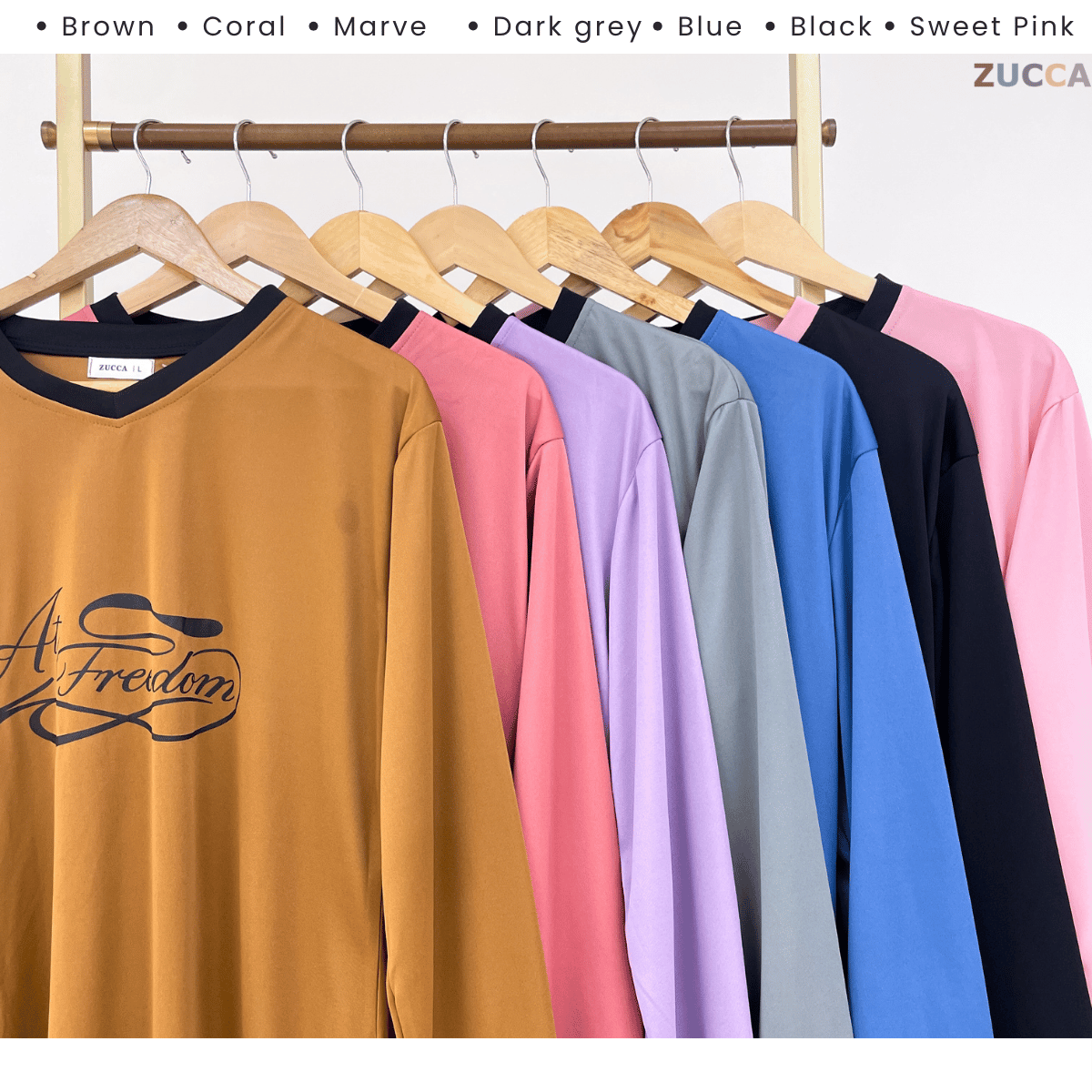 ZUCCA RAYNA WOMEN KASUAL SHIRT V-NECK - DMS1002