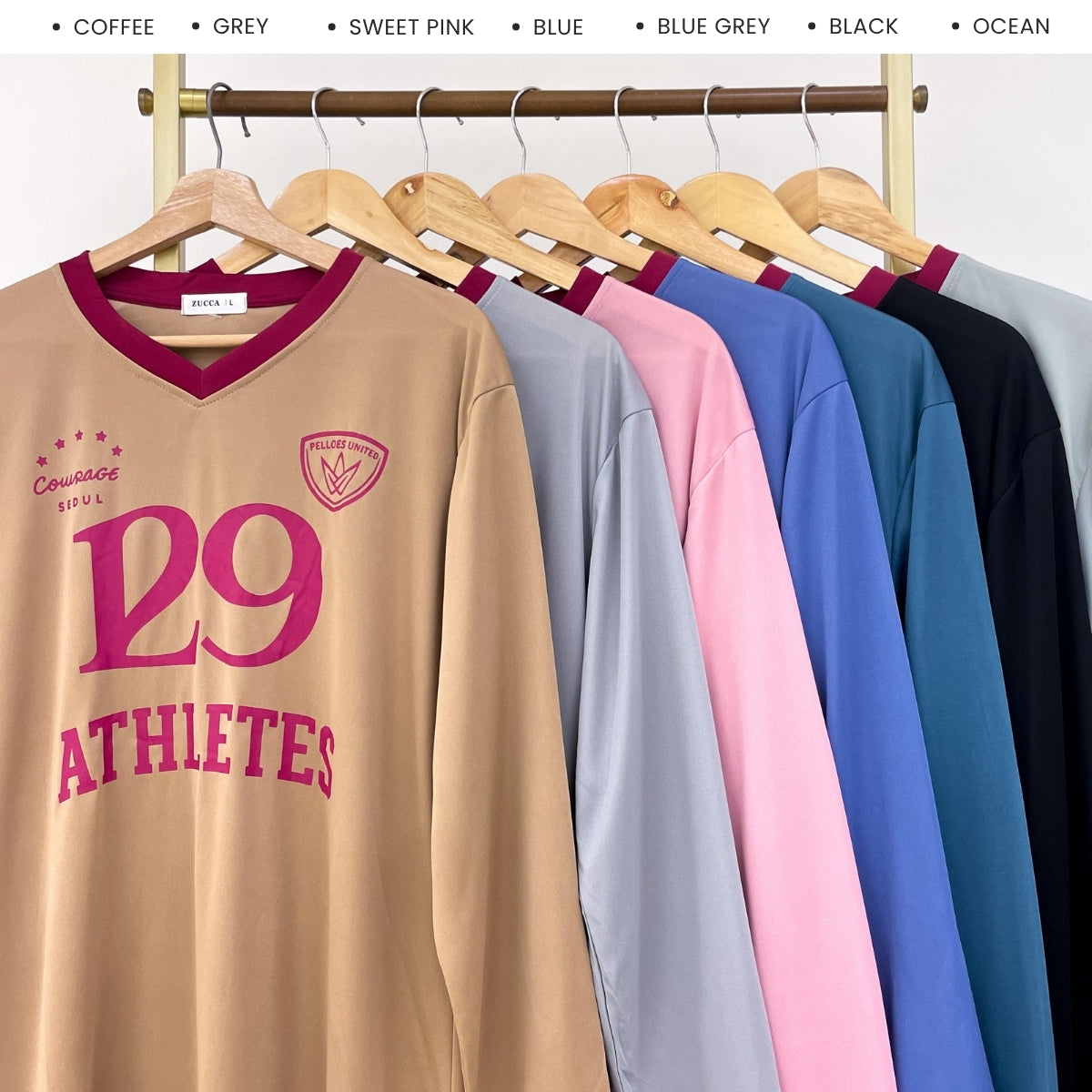 ZUCCA ALESIA KASUAL MUSLIMAH SHIRT V NECK - DMS1005