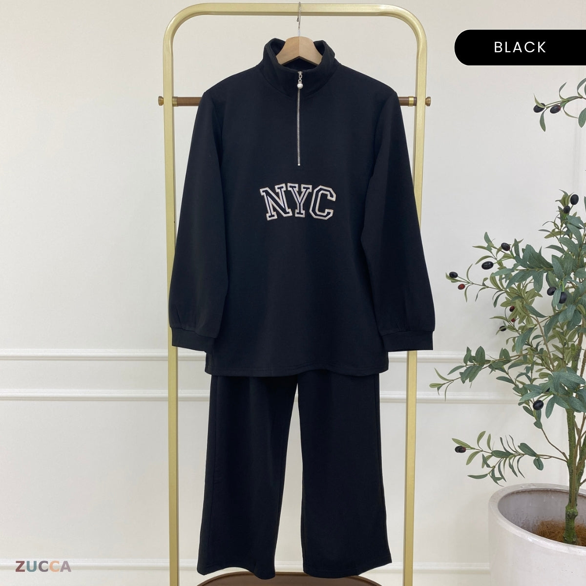 ZUCCA EXORA SET HALF-ZIP STREETWEAR SWEATSHIRT-DMSET008
