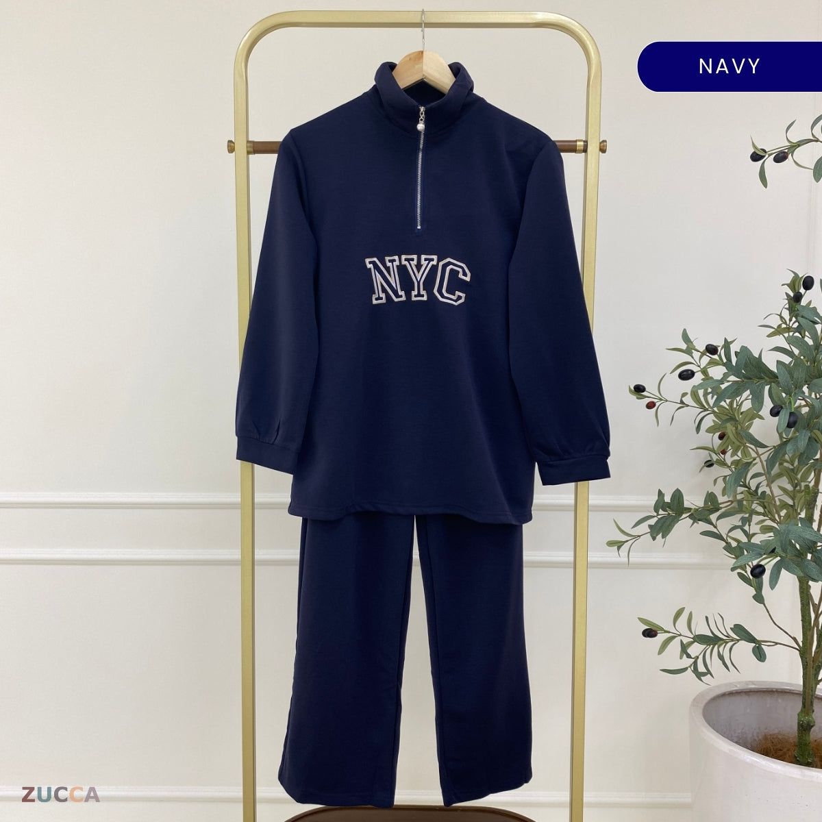 ZUCCA EXORA SET HALF-ZIP STREETWEAR SWEATSHIRT-DMSET008