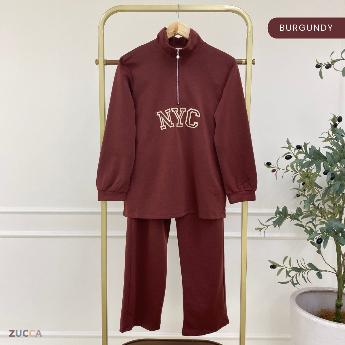 ZUCCA EXORA SET HALF-ZIP STREETWEAR SWEATSHIRT-DMSET008