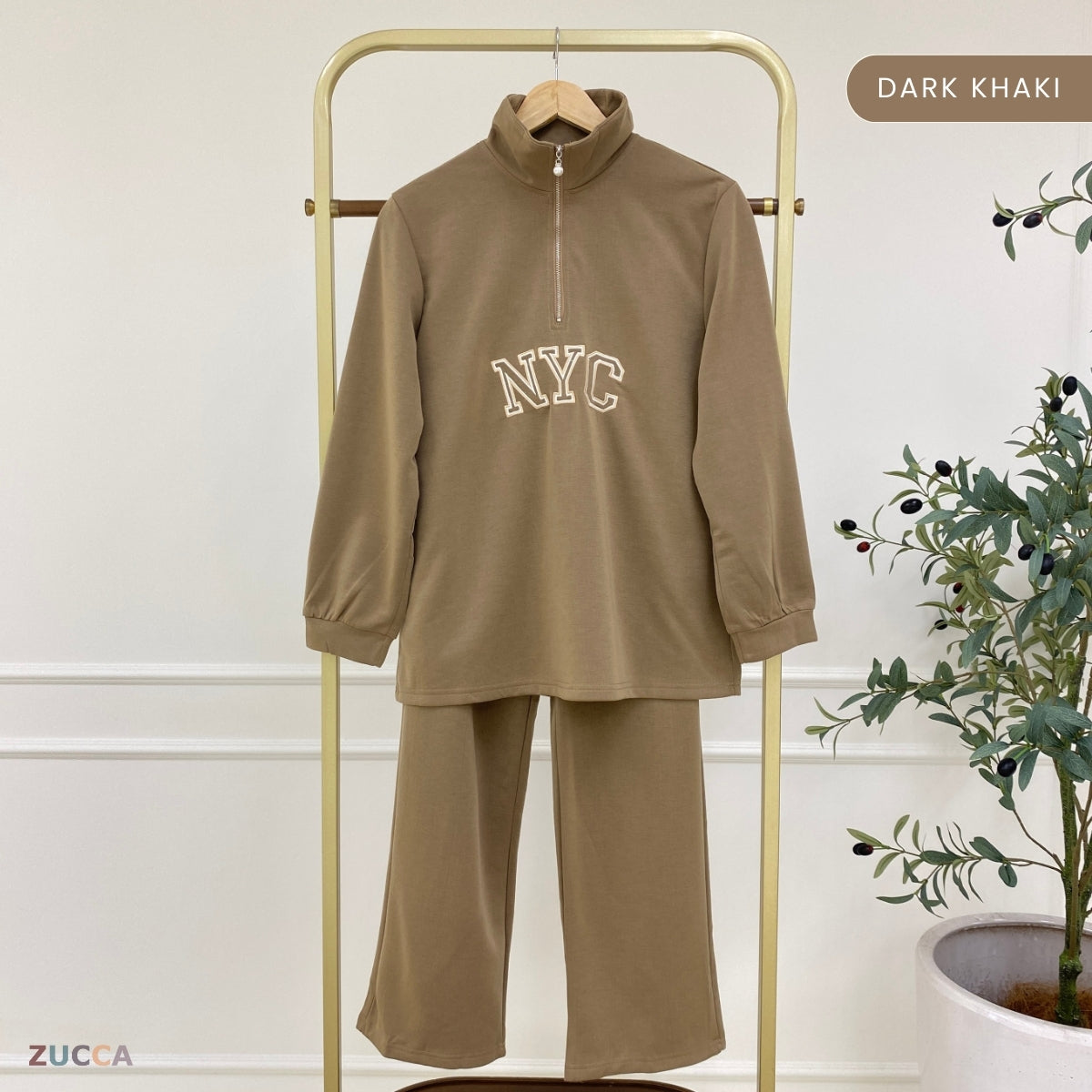 ZUCCA EXORA SET HALF-ZIP STREETWEAR SWEATSHIRT-DMSET008
