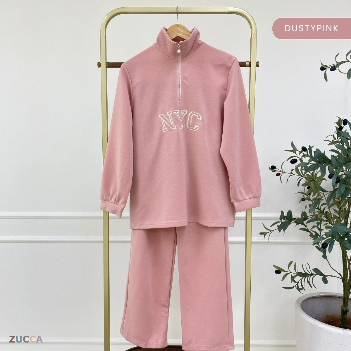 ZUCCA EXORA SET HALF-ZIP STREETWEAR SWEATSHIRT-DMSET008