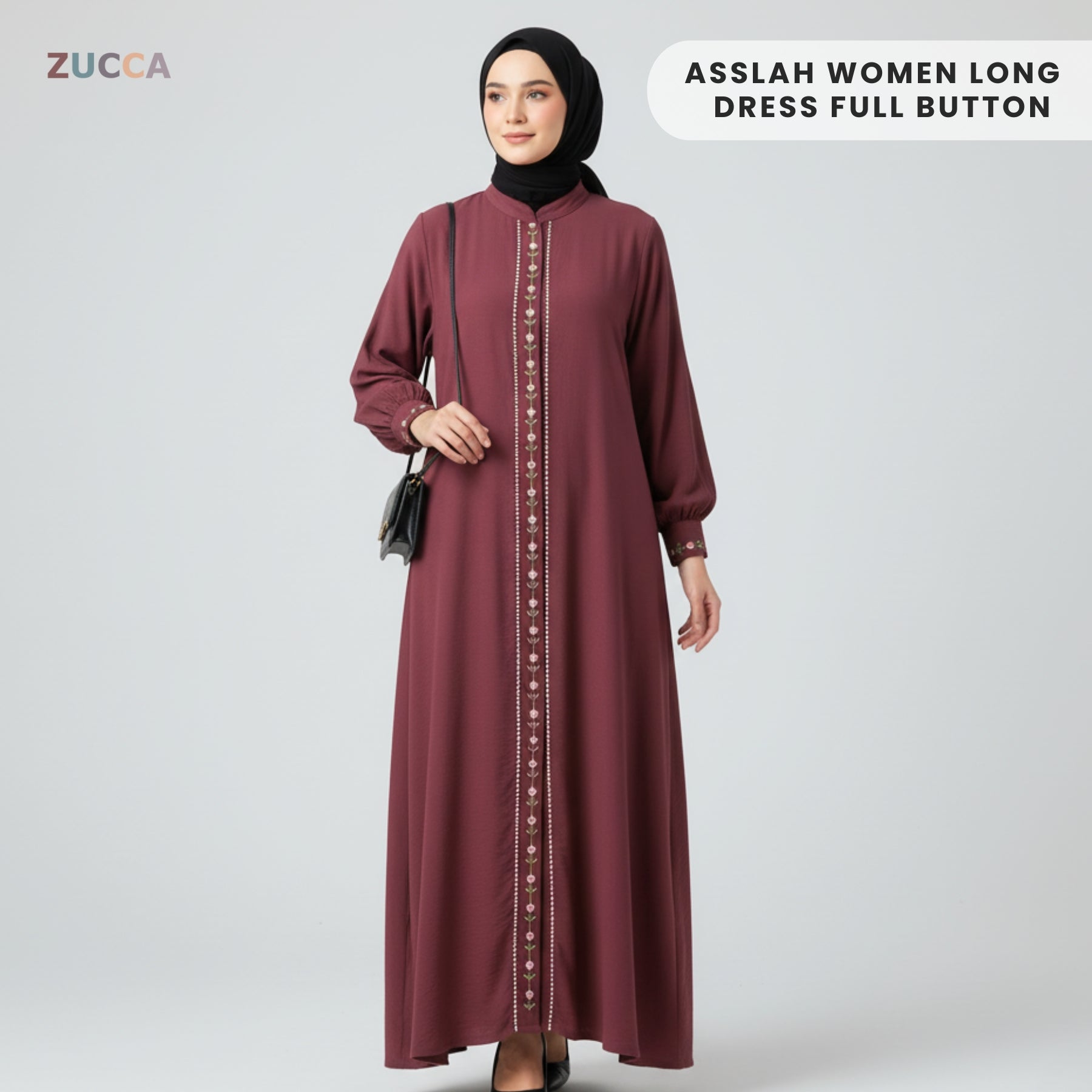 ZUCCA ASSLAH WOMEN LONG DRESS FULL BUTTON - DMSET012