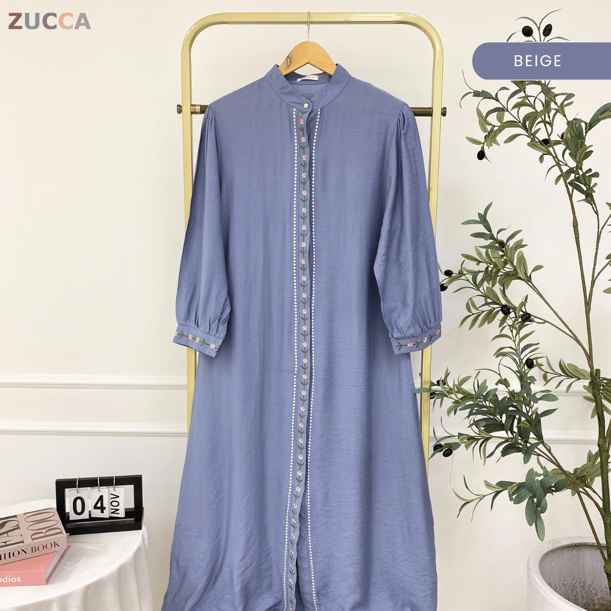 ZUCCA ASSLAH WOMEN LONG DRESS FULL BUTTON - DMSET012