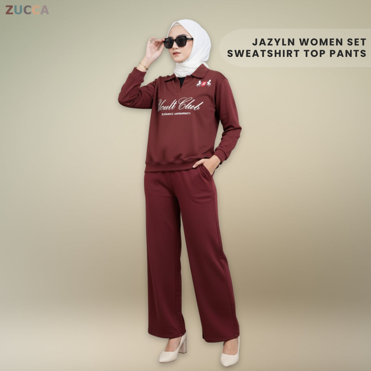 ZUCCA JAZYLN WOMEN SET STREATWEAR TOP PANTS - DMSET017