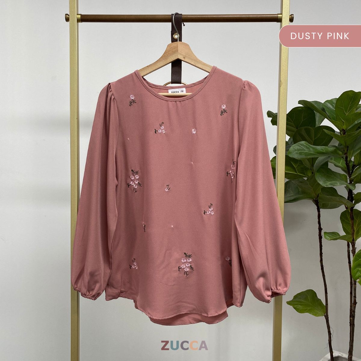 ZUCCA MIRZA FLORAL EMBROIDERY STITCH WOMEN BLOUSE - MA034