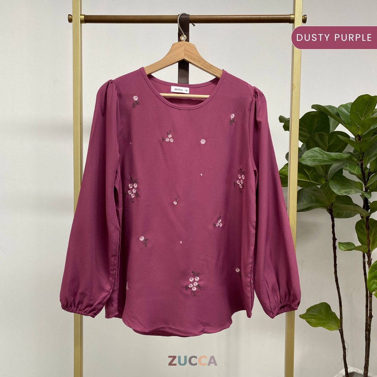 ZUCCA MIRZA FLORAL EMBROIDERY STITCH WOMEN BLOUSE - MA034
