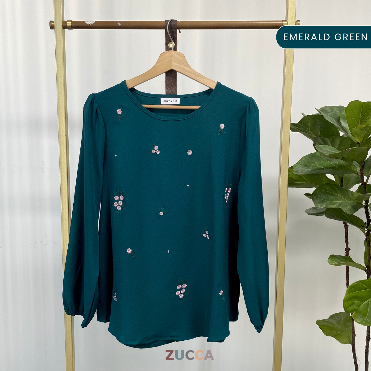 ZUCCA MIRZA FLORAL EMBROIDERY STITCH WOMEN BLOUSE - MA034