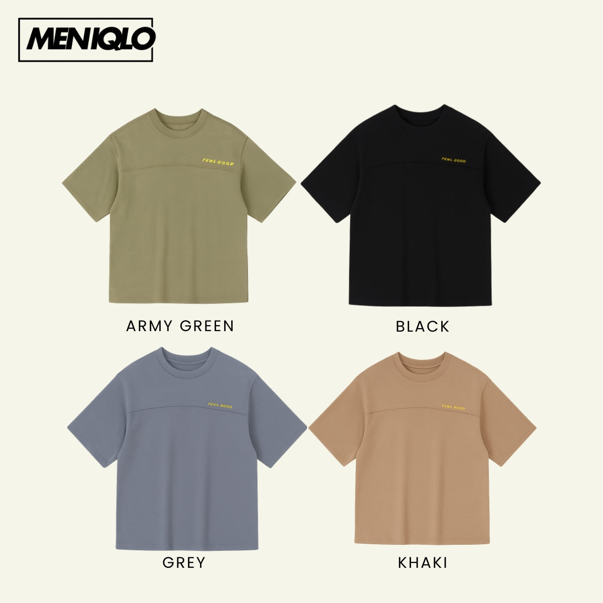 MENIQLO LUCAS GOOD OVERSIZED TEE SHORT SIZE - FGD0124