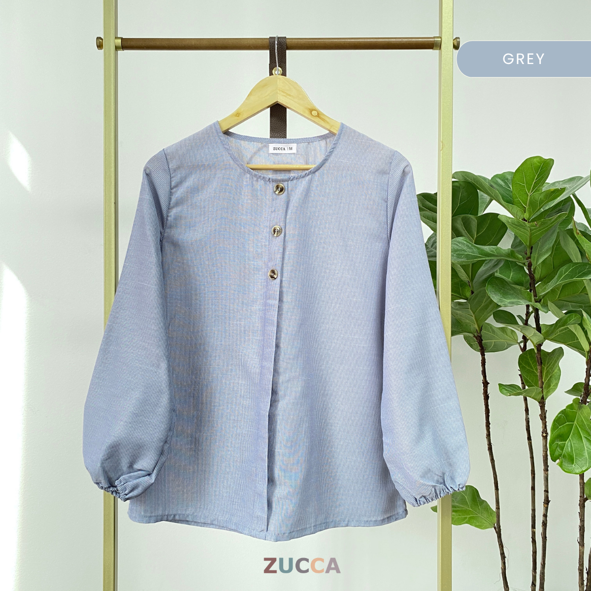 ZUCCA ELARA MINIMALIST FRONT BUTTON DETAIL BLOUSE - MA053