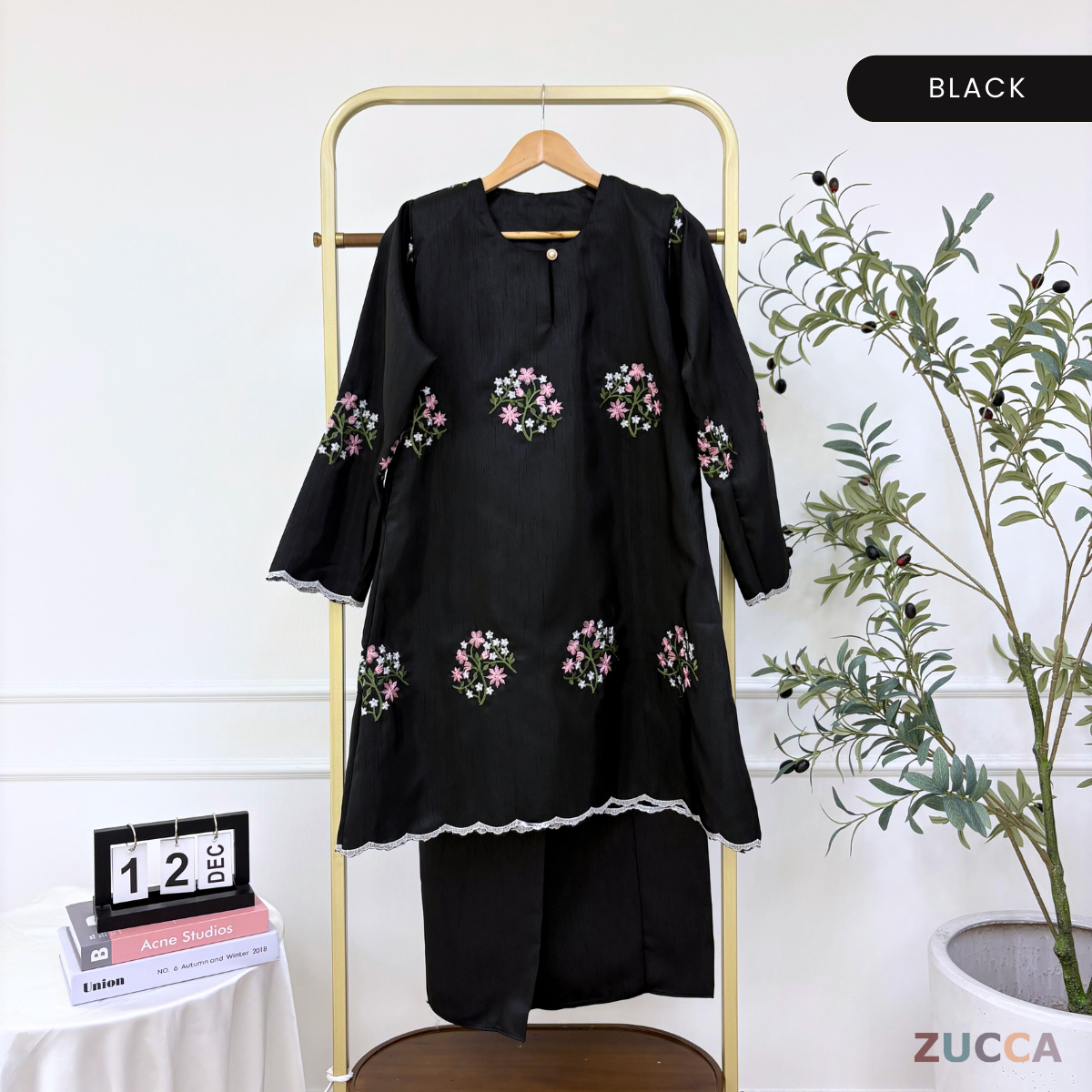 ZUCCA LADASYIA KURUNG EMBROIDERY PERMIUM SHANTOONG SILK - H033