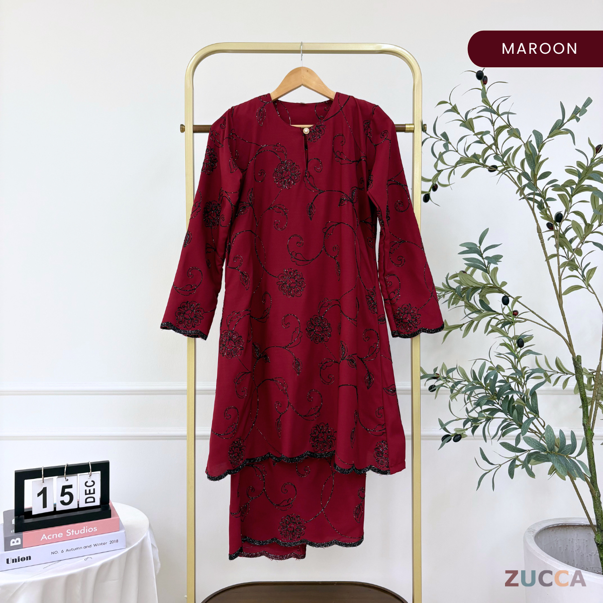 ZUCCA FELISHA KURUNG ORGANZA WITH SEQUIN - H034