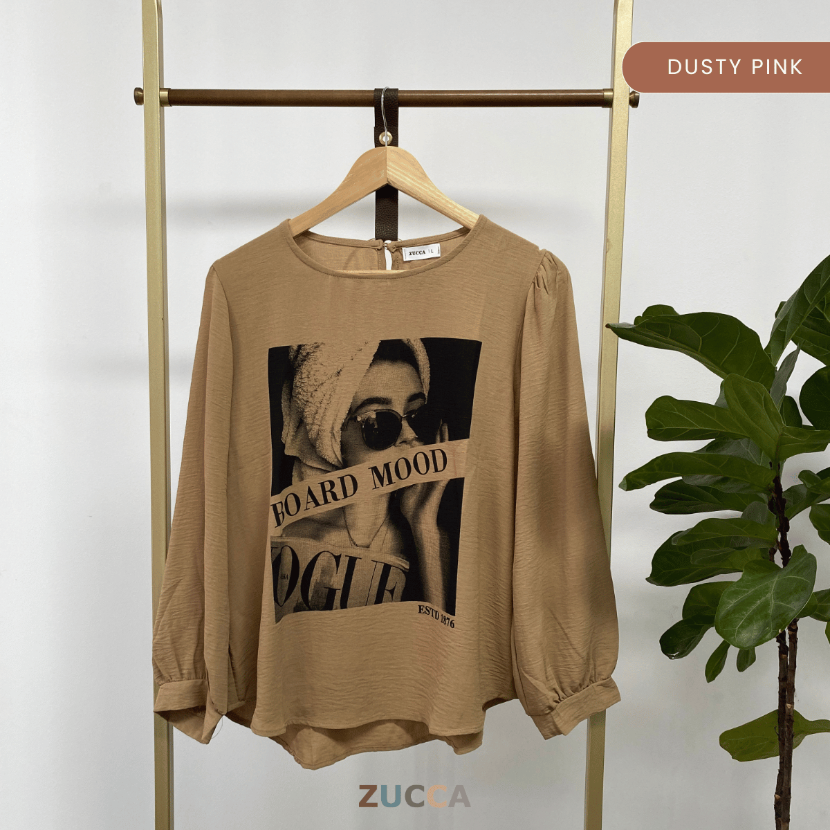 ZUCCA NAYANA BLOUS WANITA COTTON CEY BERCETAK - DM110