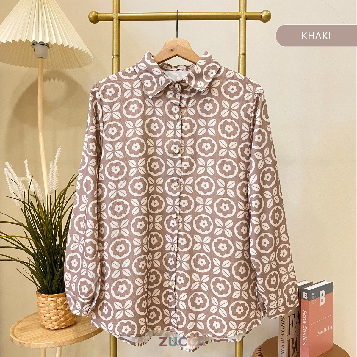 ZUCCA SIERRA ARTISAN PATTERNED BUTTON UP BLOUSE - DM249