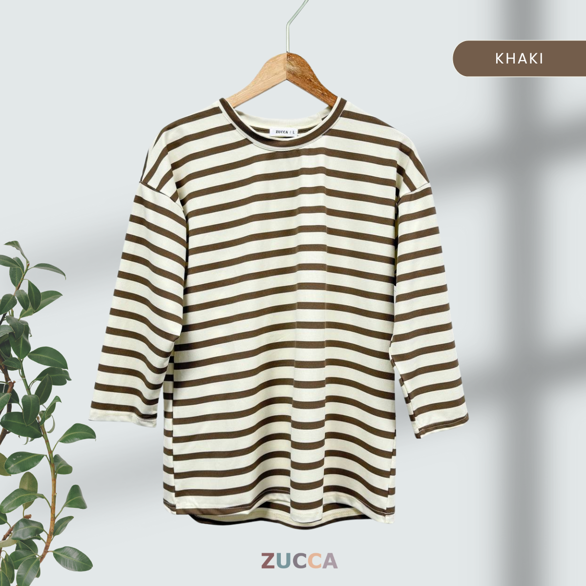 ZUCCA SARI OVERSIZED STRIPED KNIT SHIRT - MA031 DROP SHOULDER LOOSE STYLE