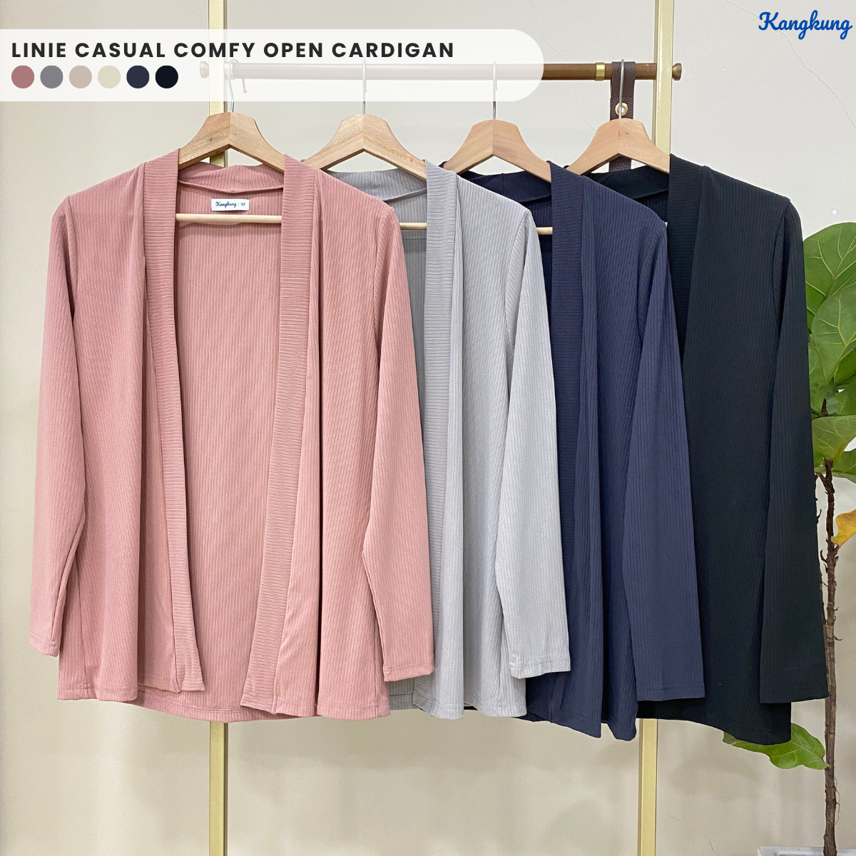 KANGKUNG LINIE KARDIGAN TERBUKA KASUAL & SELESA – KK1031