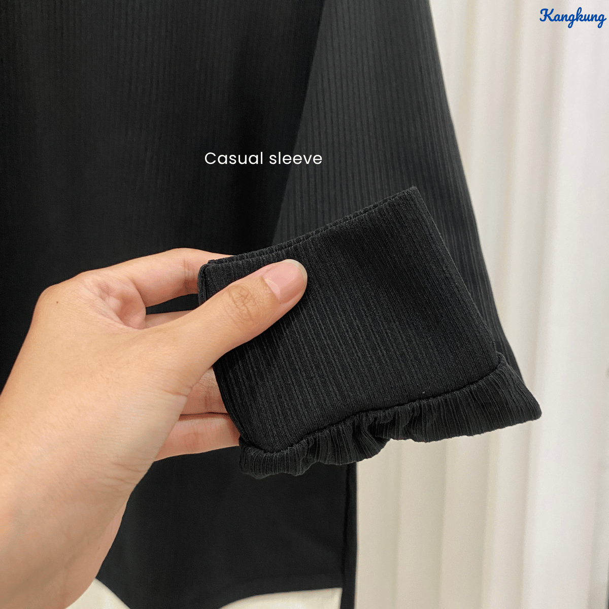 KANGKUNG ILANA BLOUSE RIBBED KASUAL YANG SELESA - KK1041
