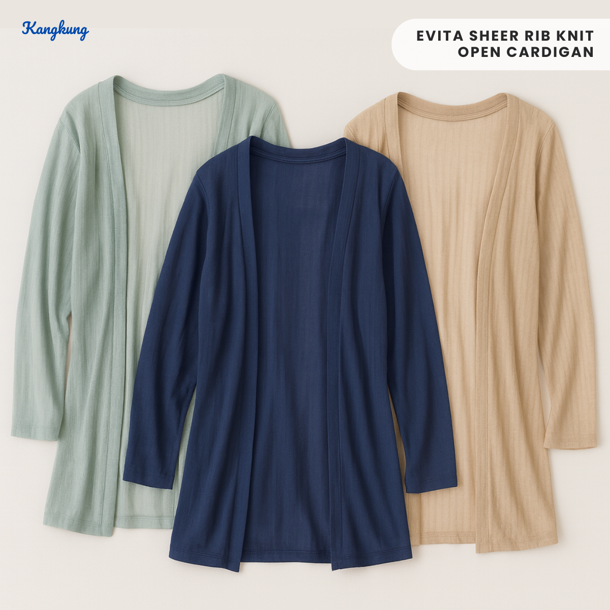 KANGKUNG EVITA CARDIGAN BUKA RIB KNIT – KK114