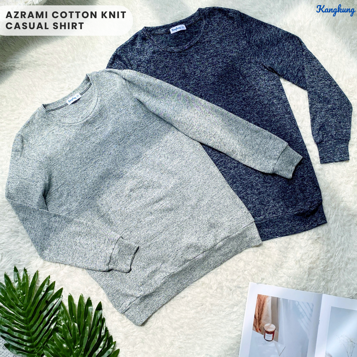 KANGKUNG AZRAMI COTTON KNIT CASUAL SHIRT - KK117