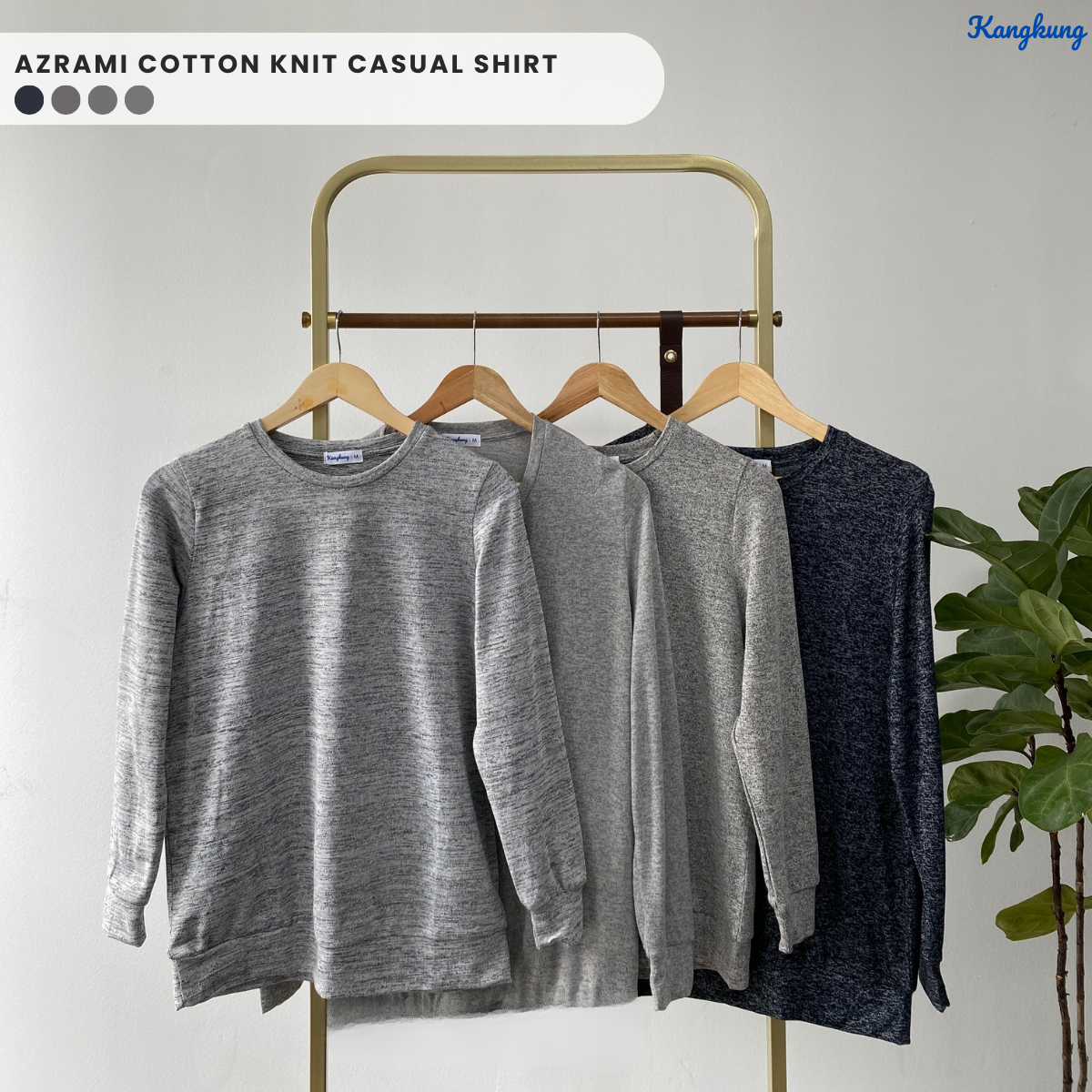 KANGKUNG AZRAMI COTTON KNIT CASUAL SHIRT - KK117