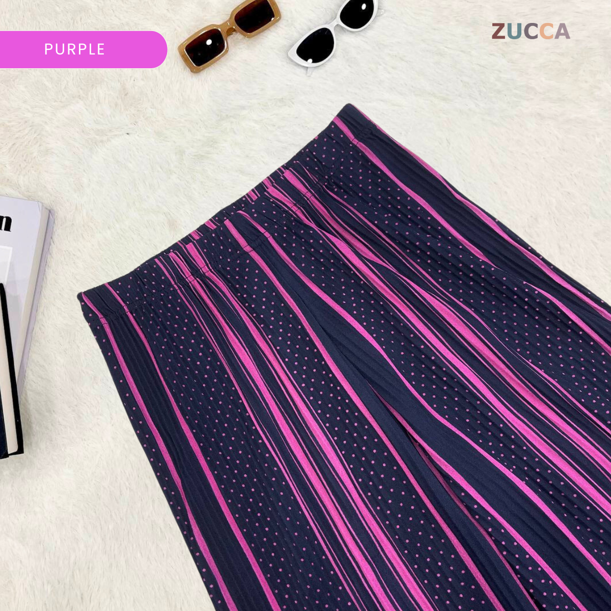 ZUCCA REVA SELUAR WANITA CORAK BERGARIS – L061