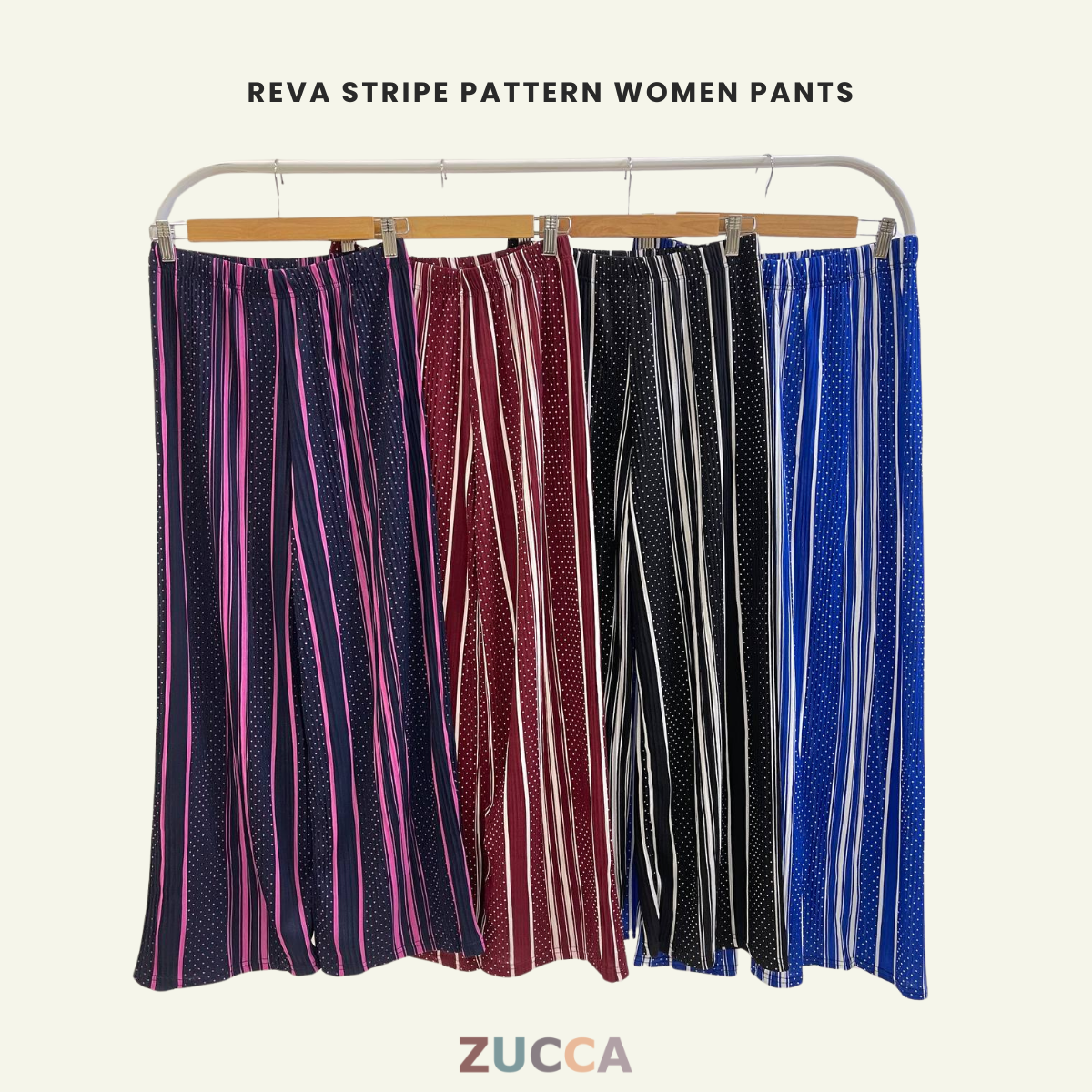 ZUCCA REVA SELUAR WANITA CORAK BERGARIS – L061