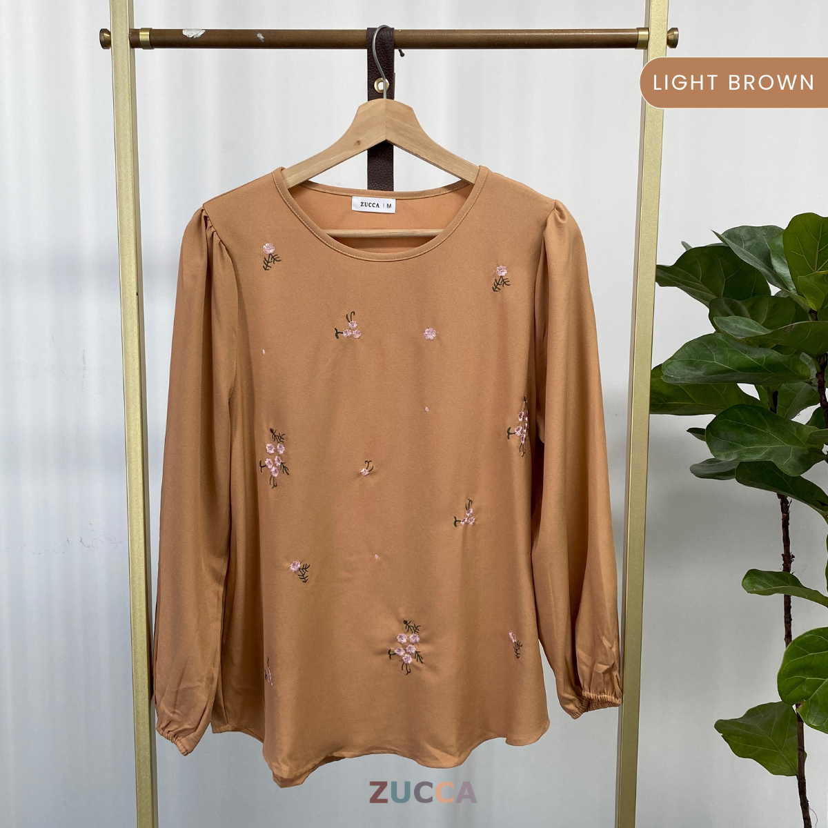 ZUCCA MIRZA FLORAL EMBROIDERY STITCH WOMEN BLOUSE - MA034