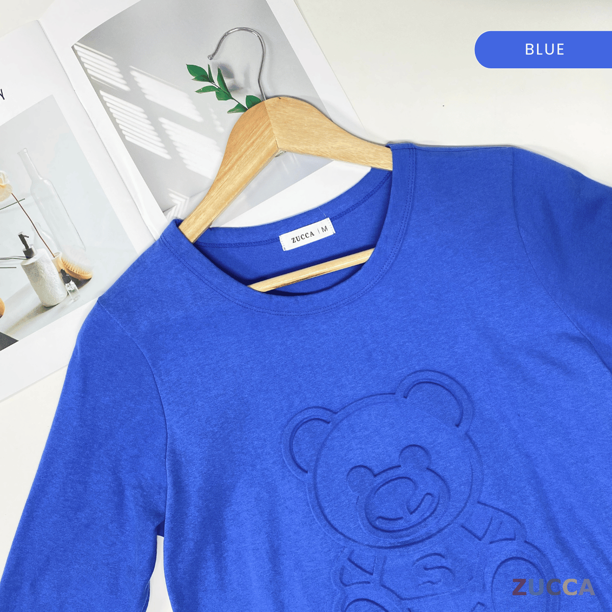 ZUCCA HERISA EMBOSSED VELVET CASUAL SHIRT BLOUSE - MA007