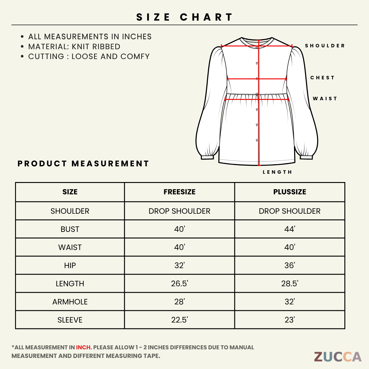 ZUCCA JOEY BAGGY KNIT BLOUSE WOMEN - MA029