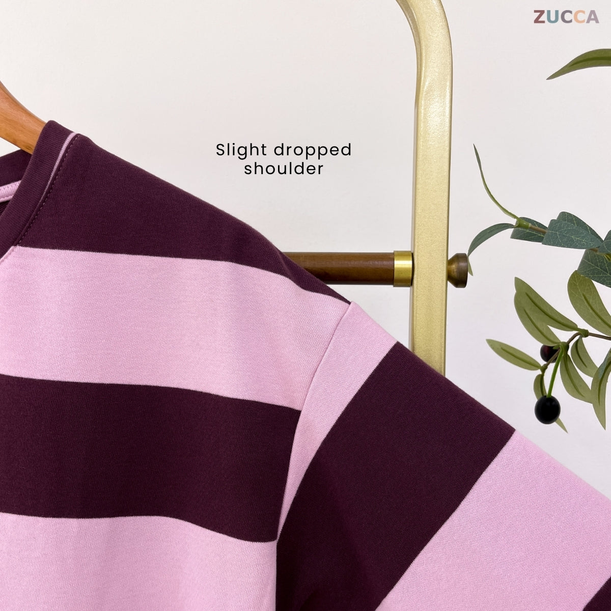 ZUCCA SARI OVERSIZED STRIPED KNIT SHIRT - MA031 DROP SHOULDER LOOSE STYLE