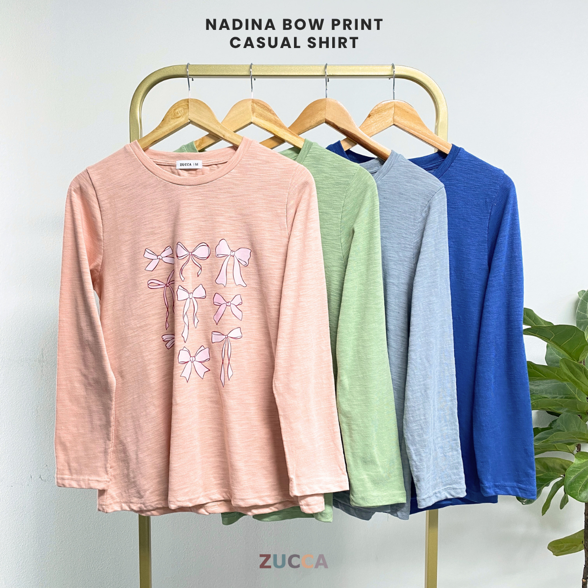ZUCCA NADINA KEMEJA KASUAL BERCORAK REBEN – MA033 BAJU WANITA