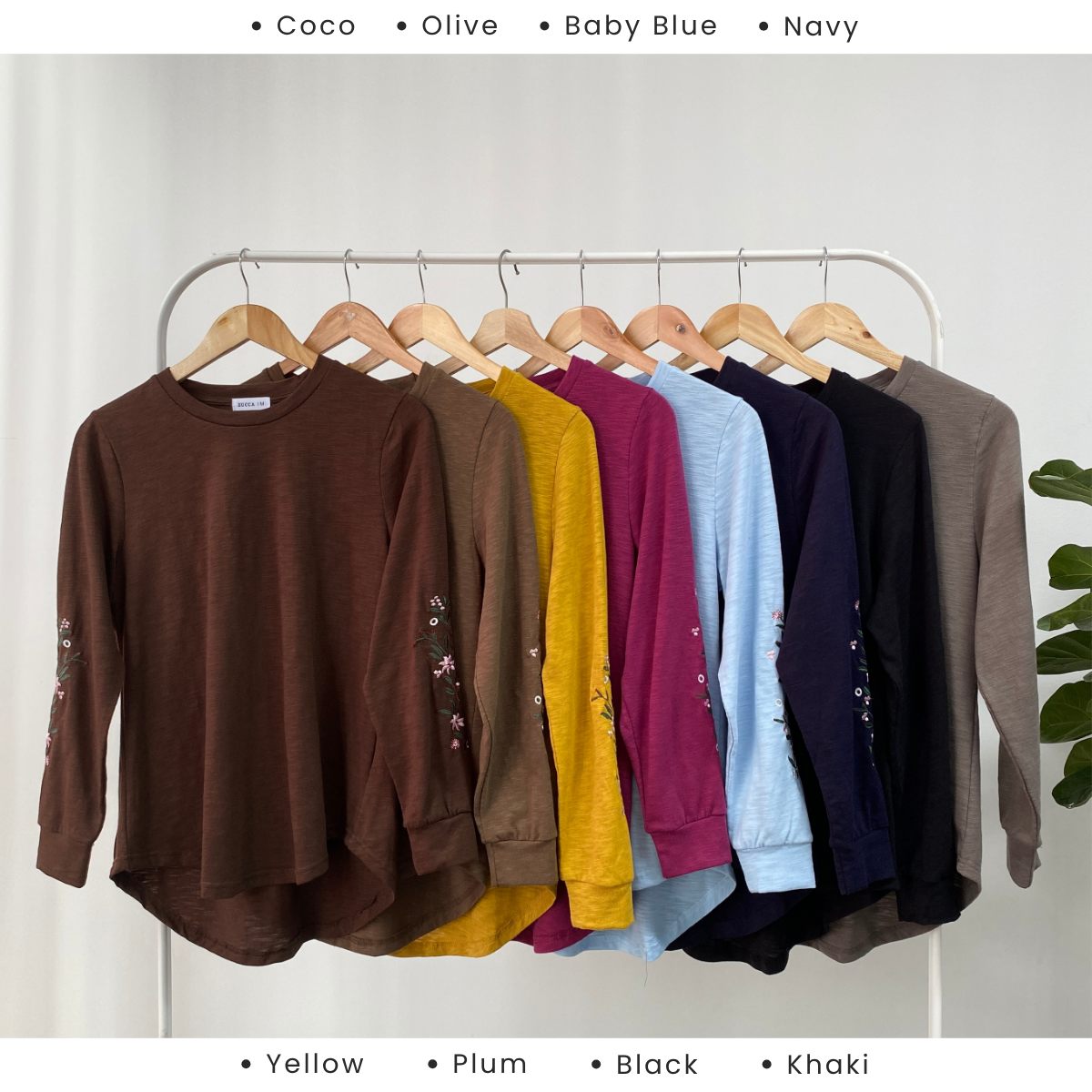 ZUCCA STARLY FLORAL EMBROIDERY SLEEVE SHIRT - MA035