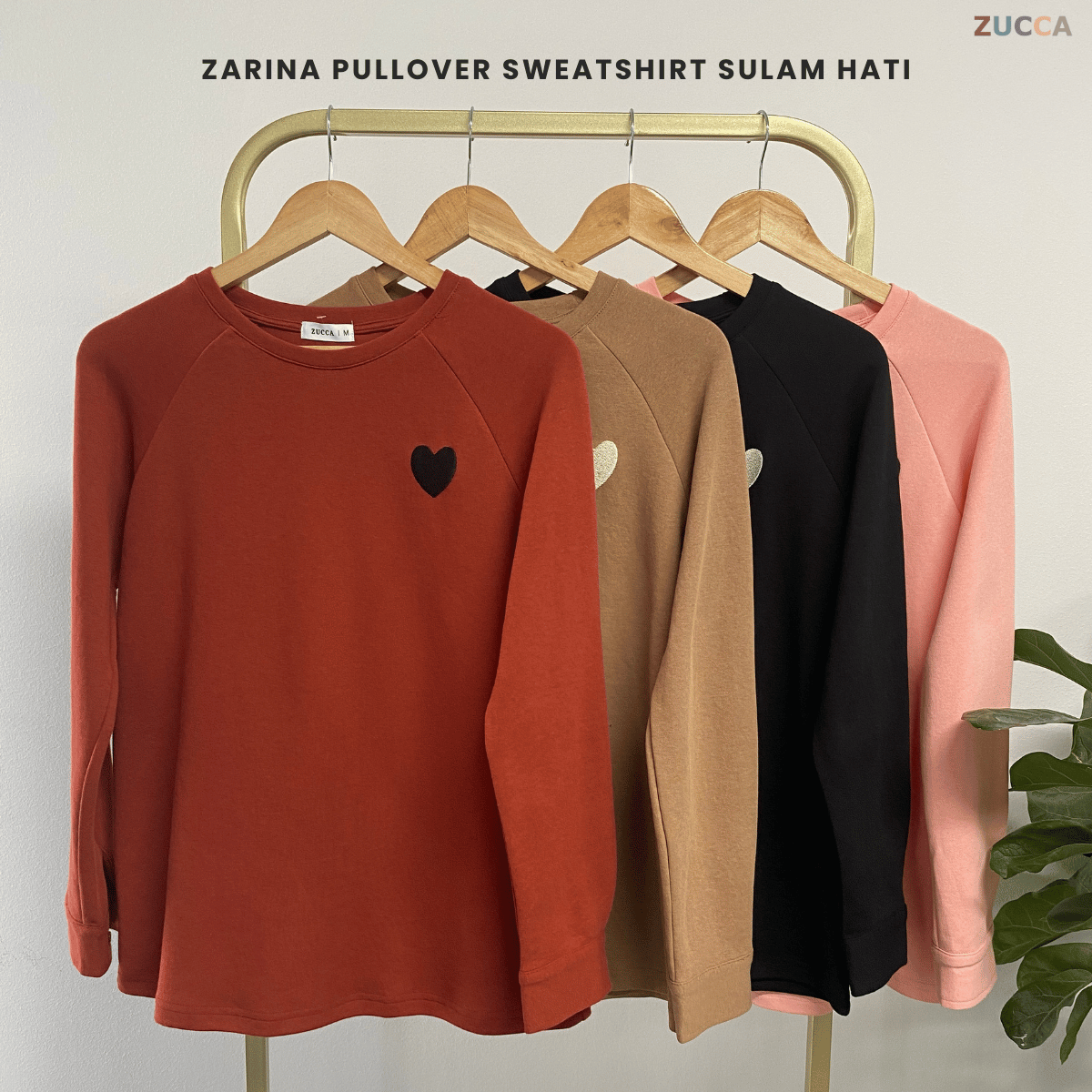 ZUCCA ZARINA PULLOVER SWEATSHIRT SULAM HATI - MA037 WOMEN SWEATSHIRT
