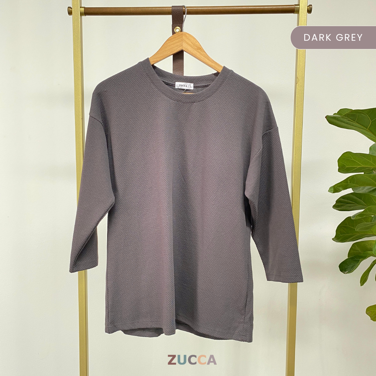 ZUCCA AISHAH TEXTURED KNIT OVERSIZED SHIRT - MA041